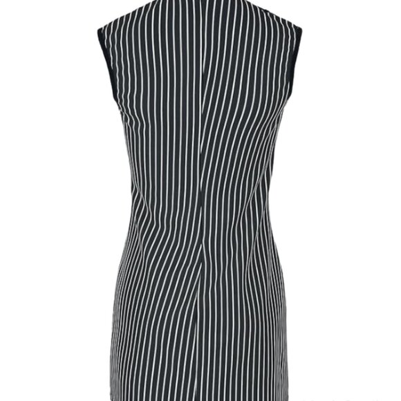 Gothic Pinstripe Mesh Panel Dress β Size Medium - Picture 4 of 5